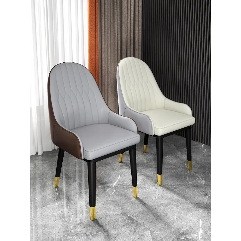 Simple Modern Light Luxury Dining  Home Back Stool Nordic Restaurant Table and  Hotel Chair