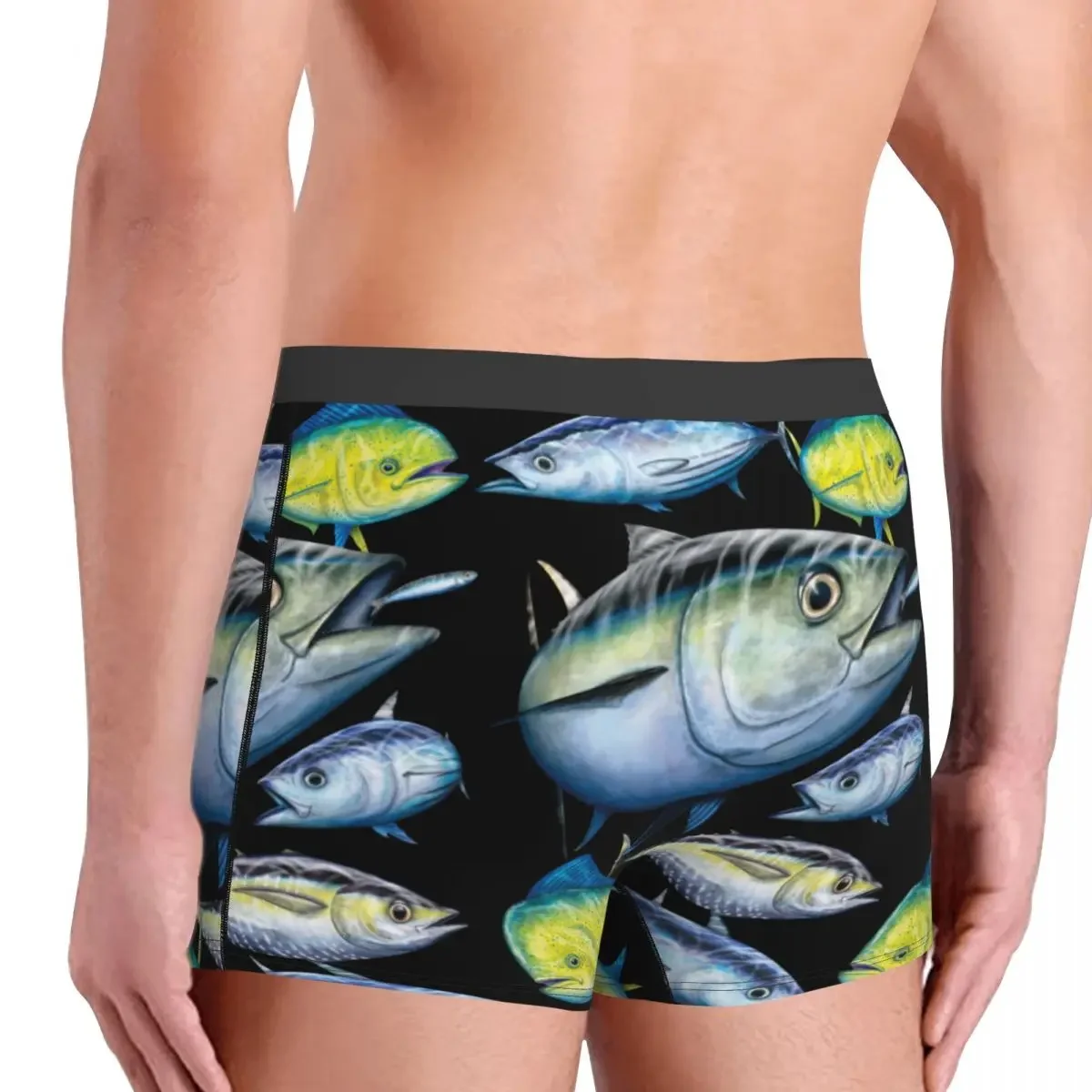 Ropa interior de atún y Mahi para hombre, bóxer de pesca de Gamefish DE ARTE marino, bragas suaves y sexys