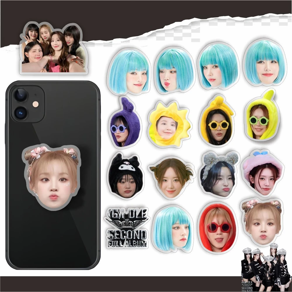 

KPOP (G)I-DLE Acrylic Phone Holder Super Lady Album SOYEON MIYEON YUQI SHUHUA MINNIE Cute Desktop Stand Fans Collect Gift