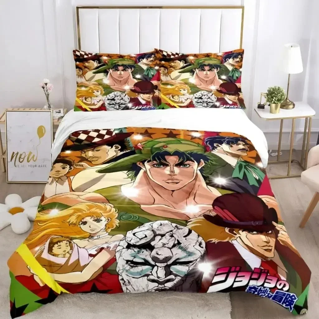 

JOJO Anime 3D NEW Duvet Cover Pillowcase Bedding Set Adult Boy Girl Bedroom Decoration Children Single Double Large