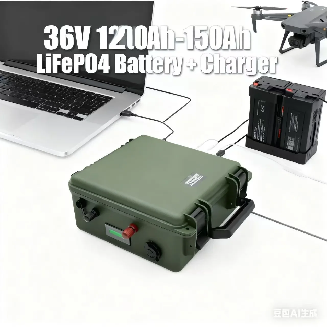 36V Rechargeable LiFePO4 Battery Pack 100Ah/120Ah/150Ah (100A/120A/150A) with Smart Bluetooth BMS – Perfect for 2000W-4000W Ele