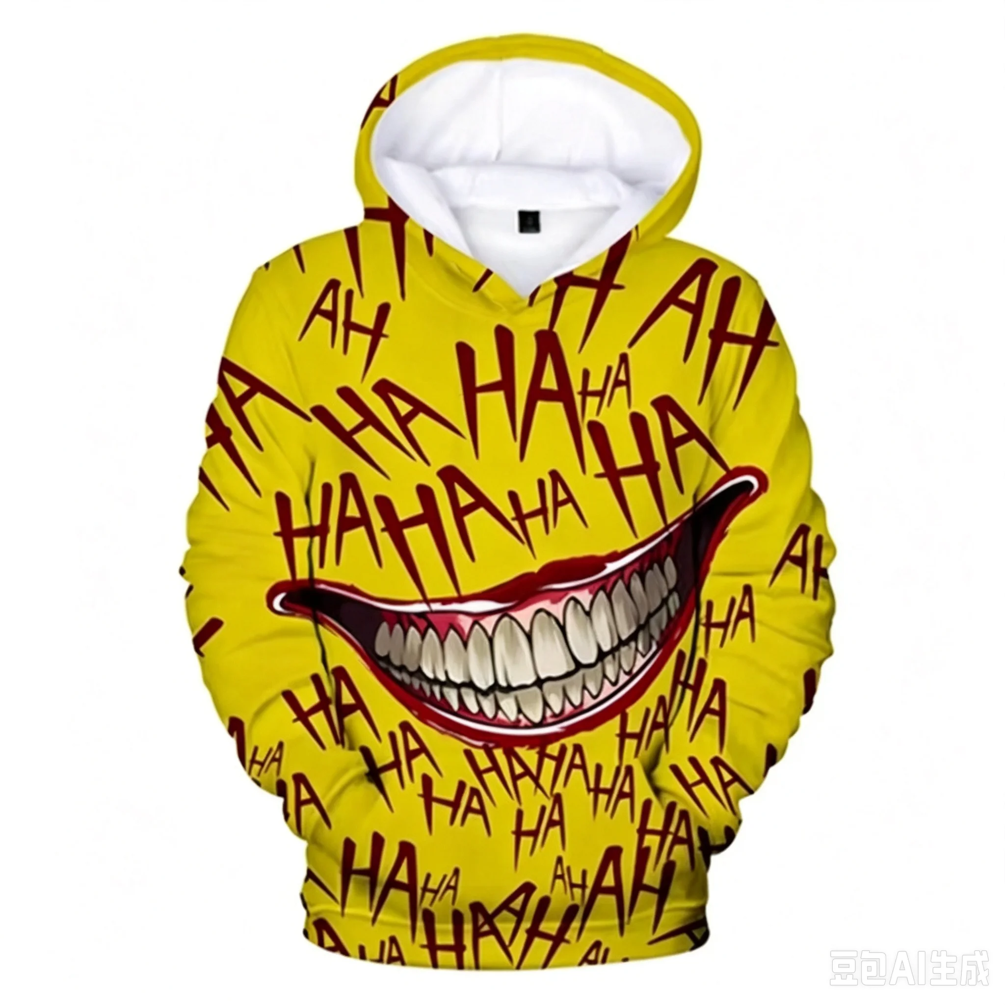 Haha joker 3D Print Sweatshirt Hoodies Men/Women Hip Hop Funny Autumn Streetwear Thin Style Oversized Hoodie For Couples Clothes