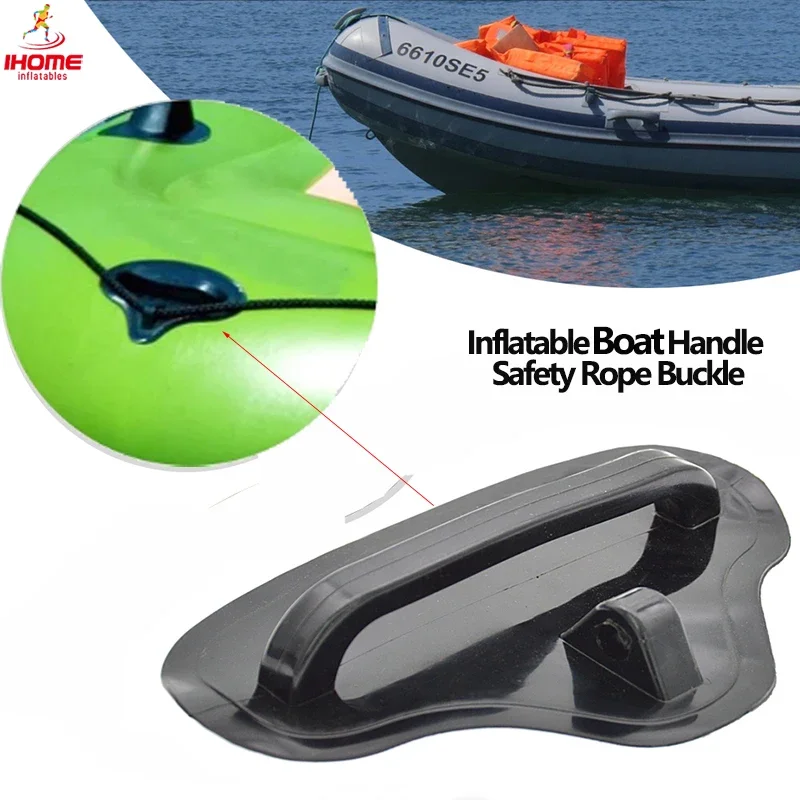 Inflatable Boat Triangle Handle Boat Bow Traction Buckle PVC Carry Handle Kayak Handle with Rope Buckle Boat Accessory