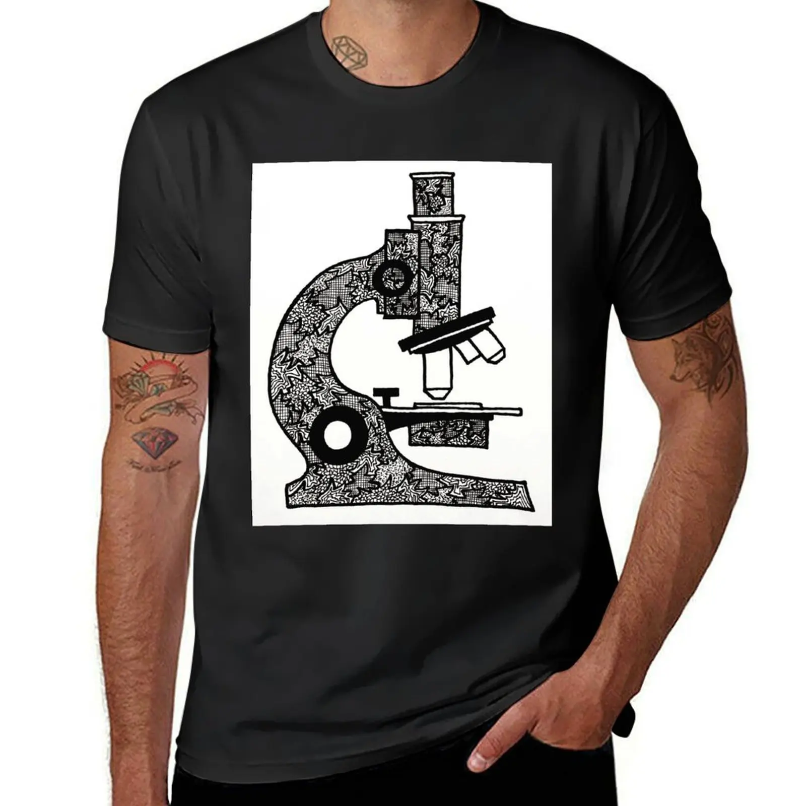 Microscope T-Shirt kawaii clothes anime clothes heavyweights plain white t shirts men