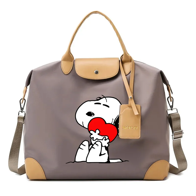 Snoopys Tote Bags Travel Portable Handbag Luggage Binding Bags Packaging Bag Anime Figure Shoulder Strap Pack Women Men Gifts