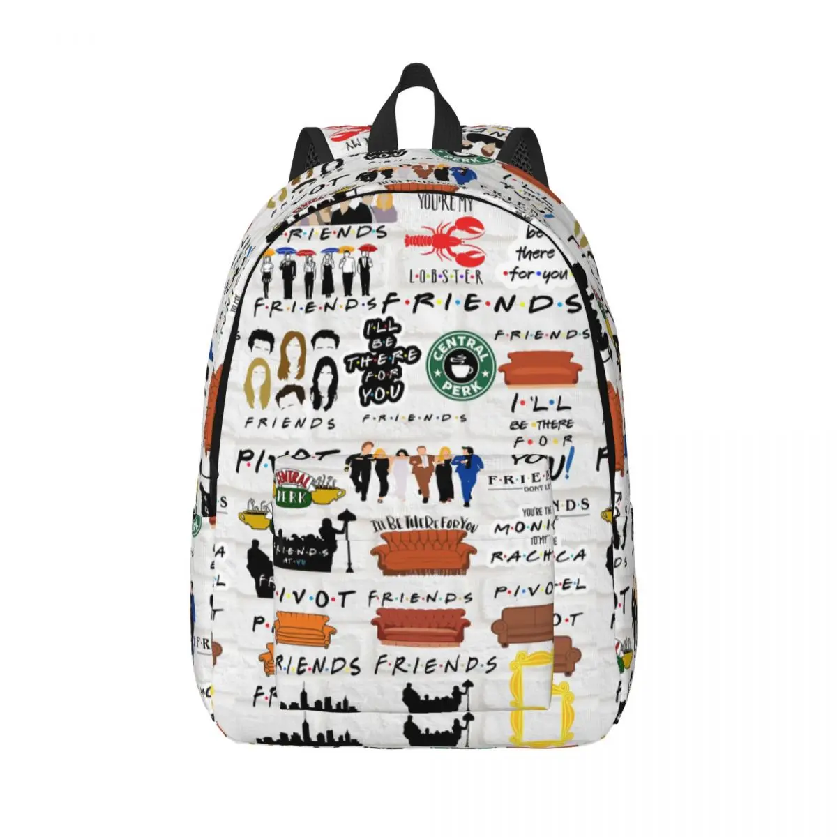Friends Central Perk TV Backpack for Boy Girl Kids Student School Book Bags Cartoon Daypack Kindergarten Primary Bag Lightweight