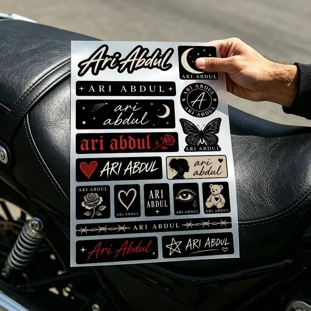 Ari Abdul Graffiti Stickers Waterproof PVC Decals for Car Motorcycle Skateboard Helmet Notebook