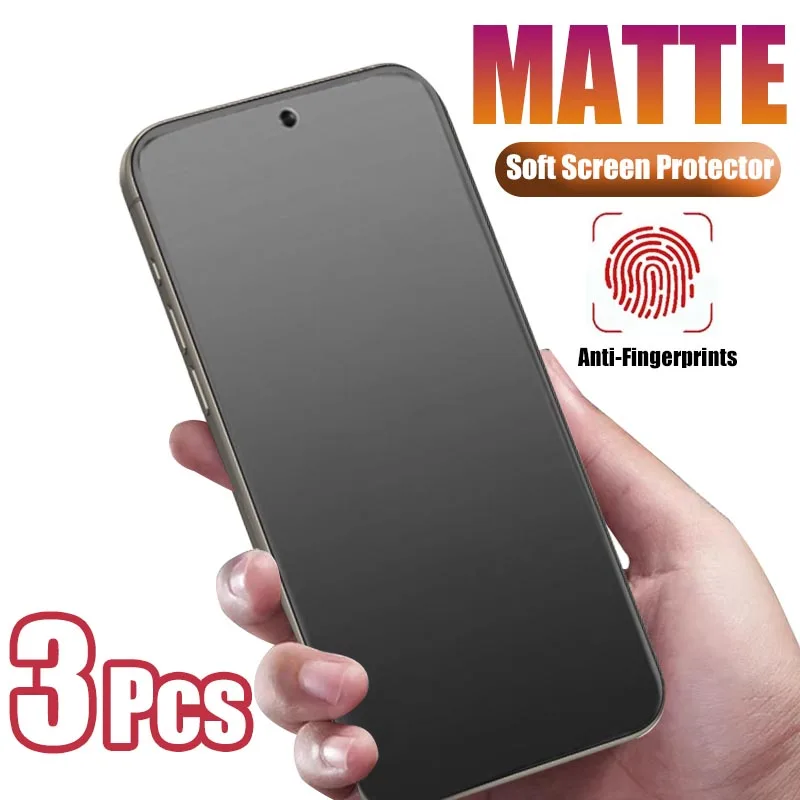 3pcs Matte Hydrogel Film For Apple iPhone 15 13 12 14 11 Pro Max Plus Mini Xr Xs X 8 7 6 Soft Froest Screen Protector Not Glass