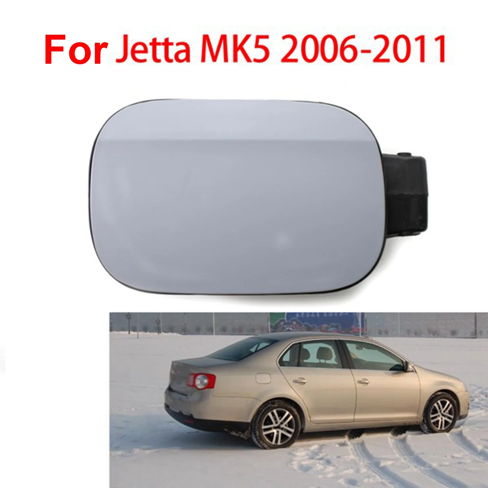 Car Fuel Tank Cap Refueling Cover Fuel Filler Flap Plate for Jetta MK5 2006-2011 1K5809857B