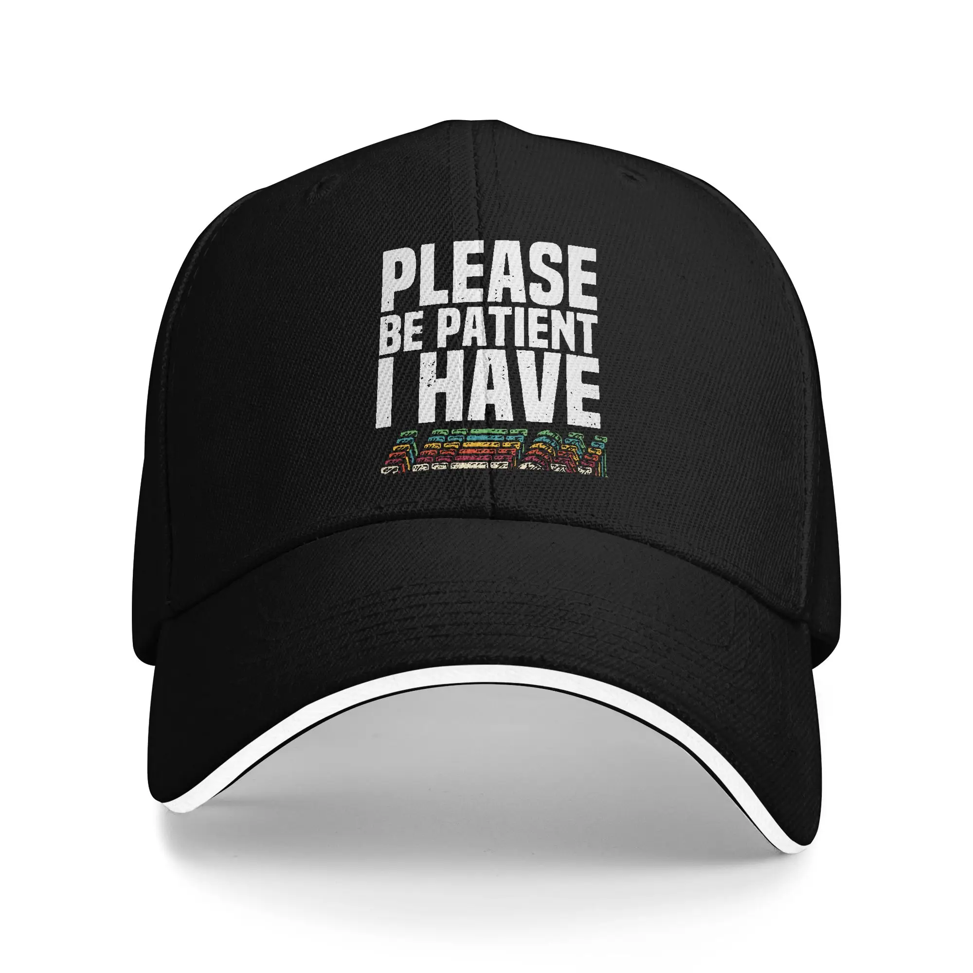 Please Be Patient I Have Autism Sandwich Hat Unisex ,Casual,Baseball Cap Autism Hat Breathable Polyester Racing Cap Summer Hat