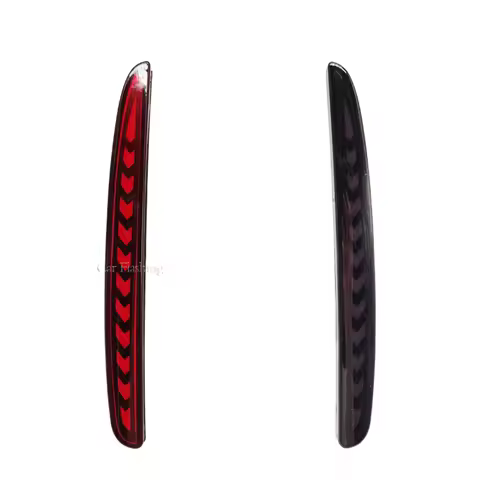 1 Pair LED Rear Bumper Fog Lamp Brake Light Dynamic Turn Signal Reflector For Honda Civic Type R 2016 2017 2018 2019 2020