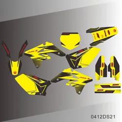 For SUZUKI RMZ 250 2007 2008 2009 Graphics Decals Stickers Motorcycle Background Custom Number Name