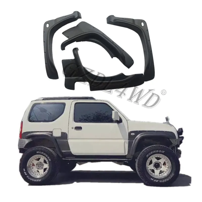 

Car Exterior Accessories Off Road ABS Fender Flare For Jimny 1998-2018 4Pc/Set Wheel Fender Trims Auto Parts Wheel Arch Flare