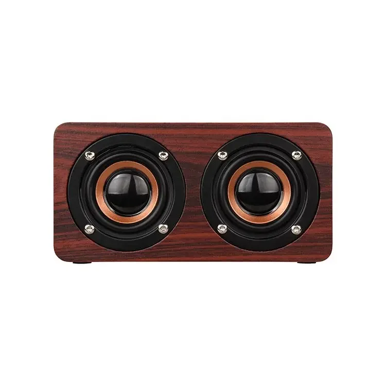 Mini wireless portatile in legno di alta qualità per uso home theater con altoparlante Bluetooth con alimentazione a batteria all'ingrosso in fabbrica