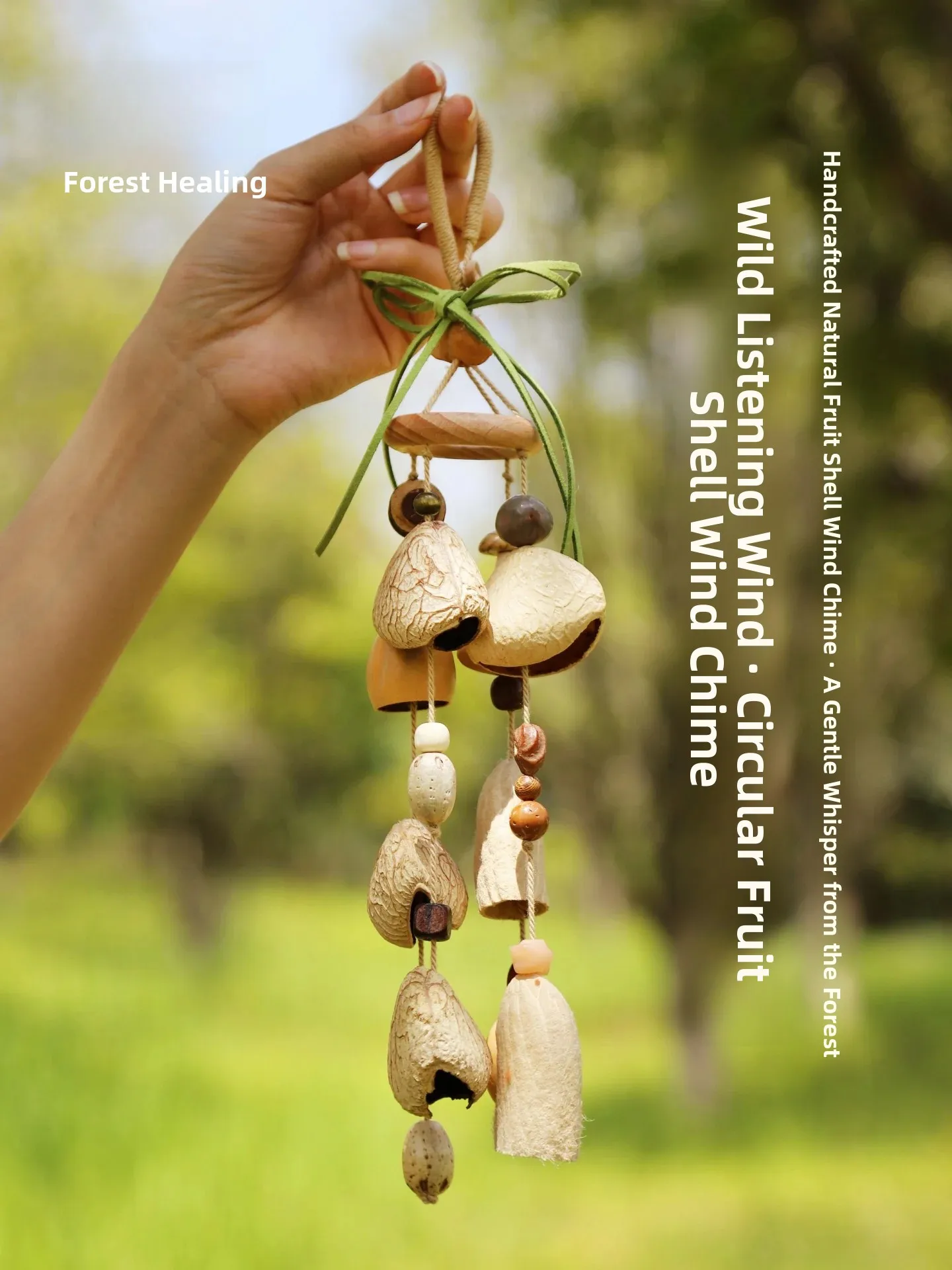 Mensuo Natural Plant  Wind Chimes Creative Outdoor Handmade Decorative Hanging Pendants Home Decoration Accessories