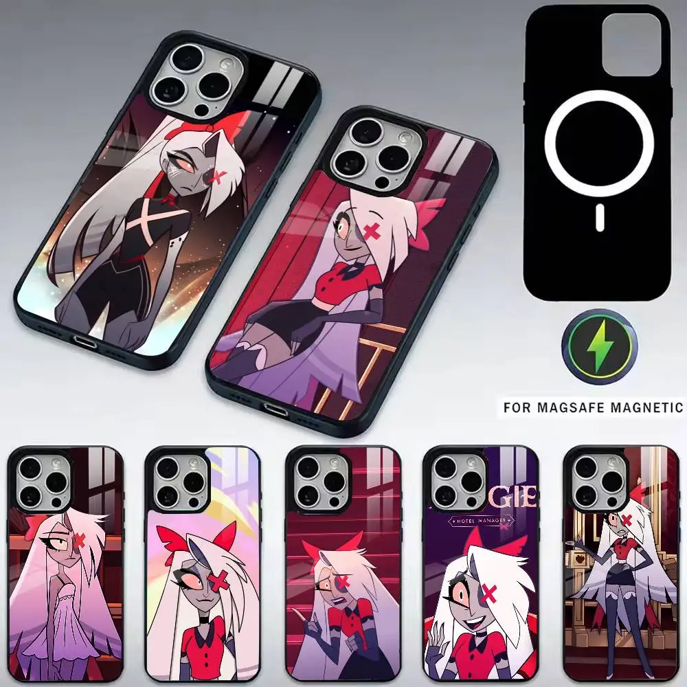 

Hazbins Hotels V-Vaggie Phone Case For iPhone17,16,15,14,13,12,11 Plus,Pro Magnetic with Magsafe Wireless Charging