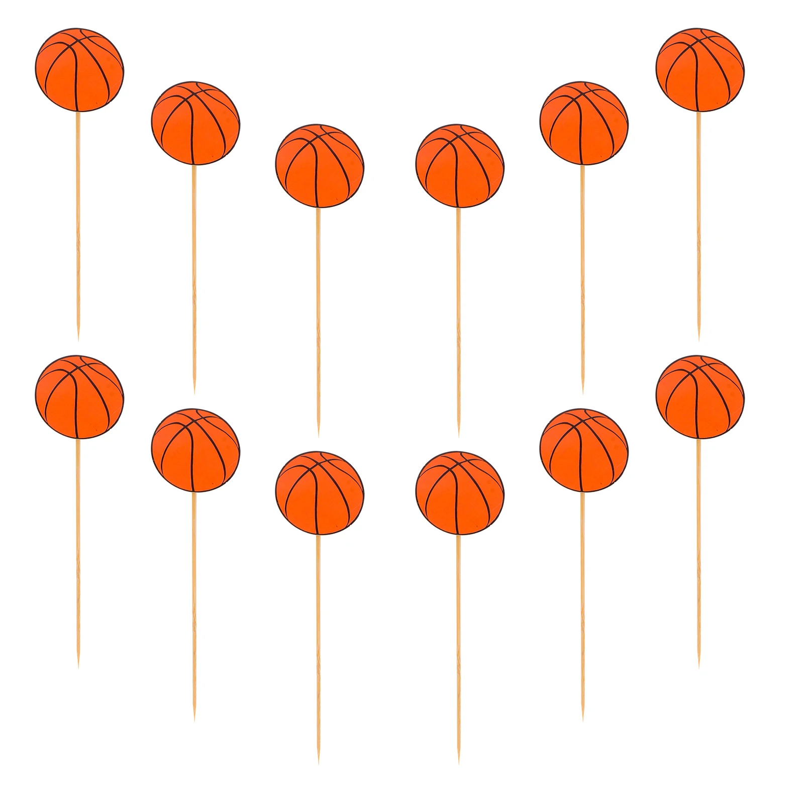 

30 Pcs Basketball Cake Toppers Paper Inserts Eco Friendly Party Favors Cupcake Decorations Premium Quality Safe For Decorating