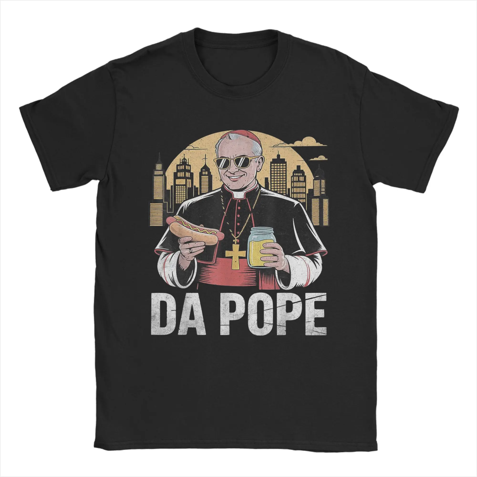 

Da Pope From America Chicago Pope Leo XIV Забавная футболка Летняя хлопковая футболка в стиле хип-хоп для мужчин Повседневные топы с короткими рукавами