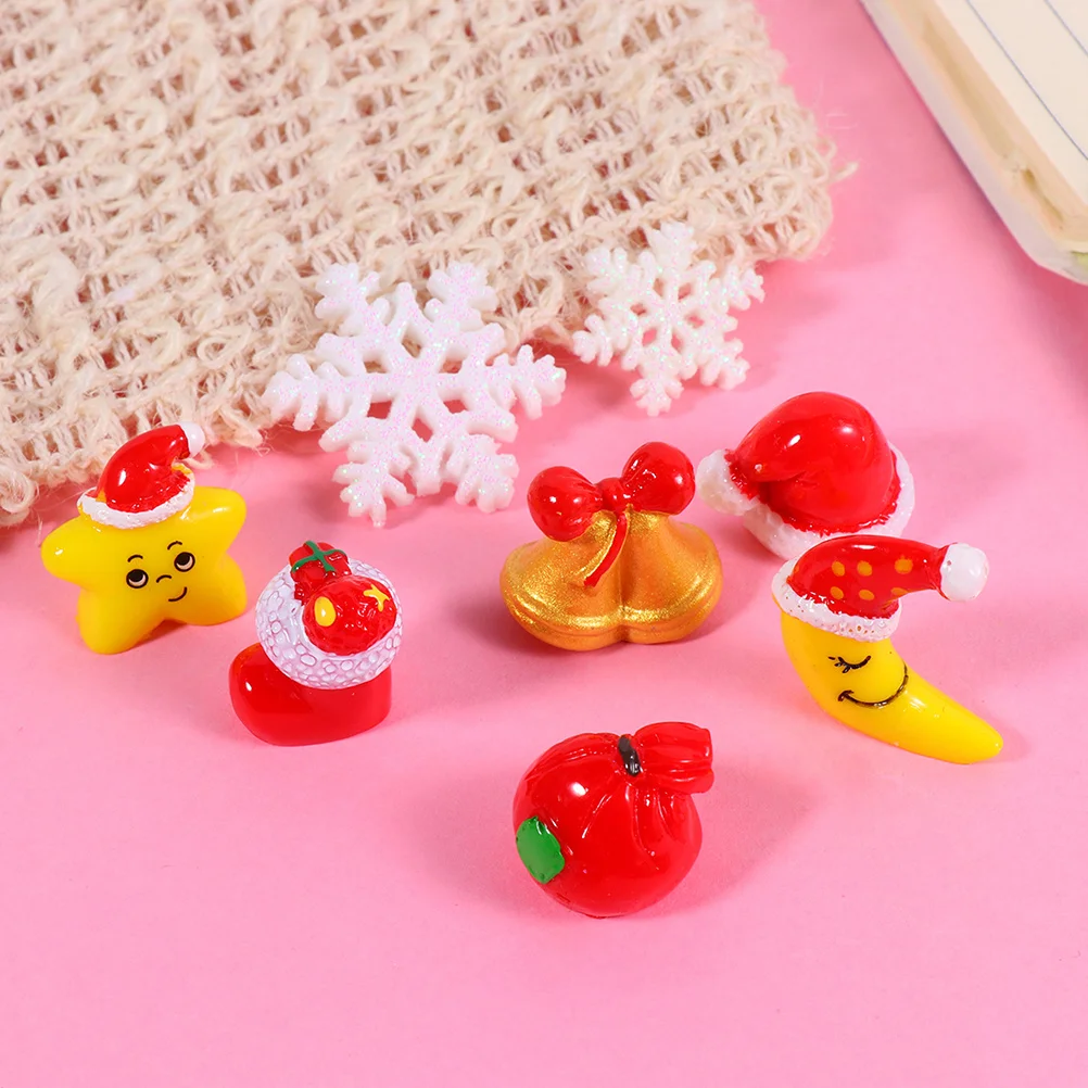 

23Pcs Christmas Resin Crafts Xmas Theme Handmade Decorations Festive Home Accessory Christmas Theme Handmade Crafts