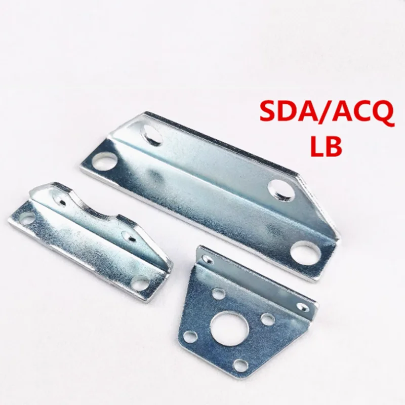 Base de support LB compacte et mince pour cylindre d'air pneumatique, une paire de pieds de montage SDA/ACQ, support LB 16/20/25/32/40, Base fixe de fixation
