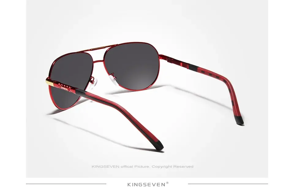 Kingseven neue Aluminium Magnesium Herren Sonnenbrille polarisierte Männer Beschichtung Spiegel Brille männliche Brillen Zubehör für Männer – Detail 4