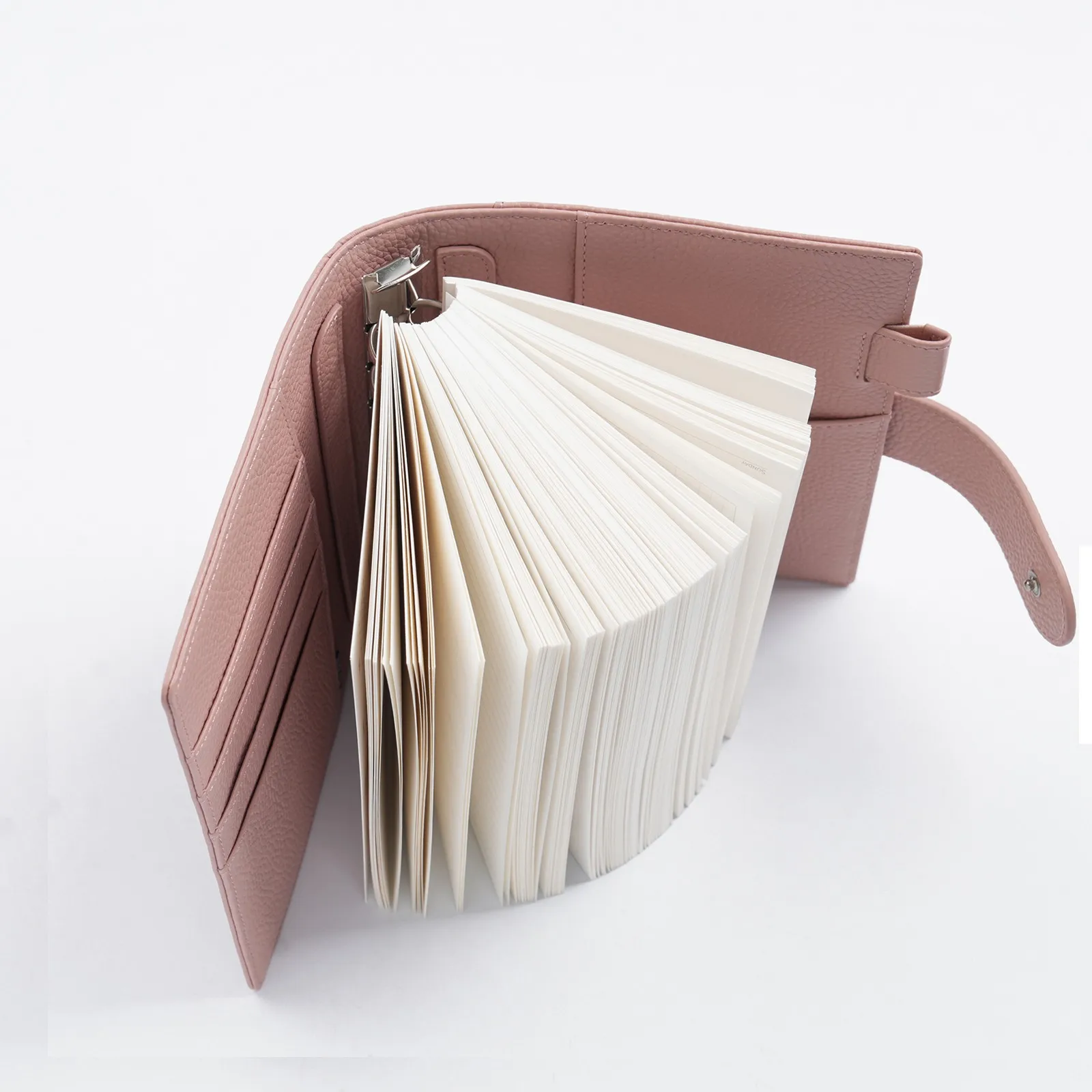 Moterm Franklin Covey Compact Size Elite Rings Planner Pebbled Grain Leather Notebook Cover Binder Organizer Journal