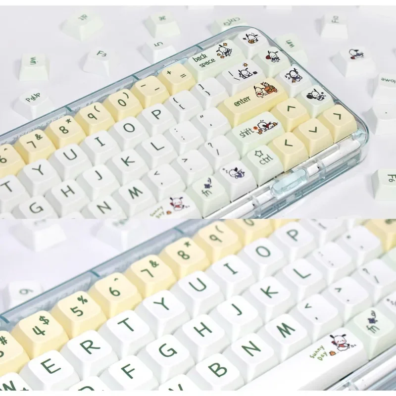 Pochacco Keycap MOA Profile PBT Sublimation 135 Key Round and Cute Personalized Mechanical Keyboard Keycap