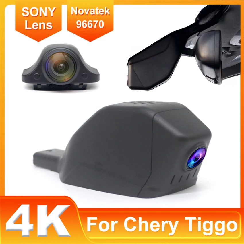 4K HD 2160P New Plug and Play WIFi Car DVR Video Recorder Dual Lens Dash Cam For Chery Tiggo 7 Tiggo 8 Pro 2020 2021 2022