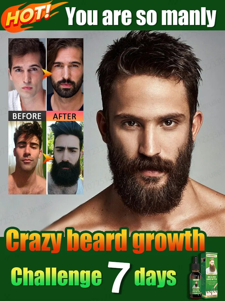 

Beard Growth Serum Fast Styling Thicker Longer Fuller Beard Softening