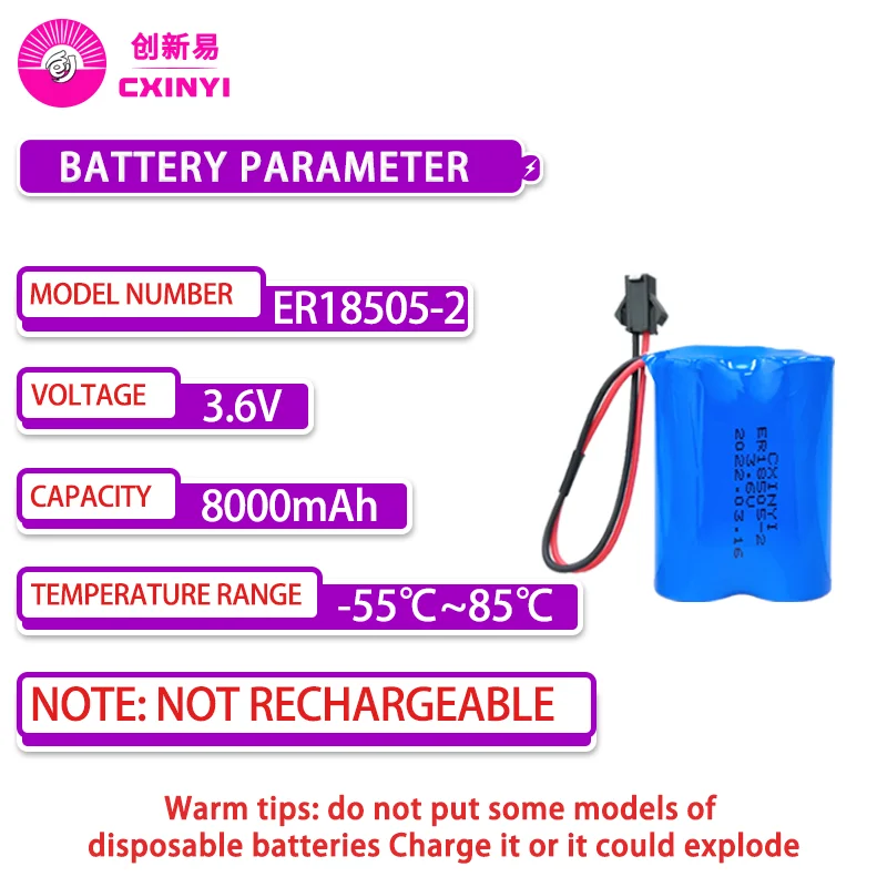 Cxinyi ER18505-2 3.6V Suitable for NaZhi BuEr Yue AnLianKe Robot Manipulator Programmer Non-rechargeable