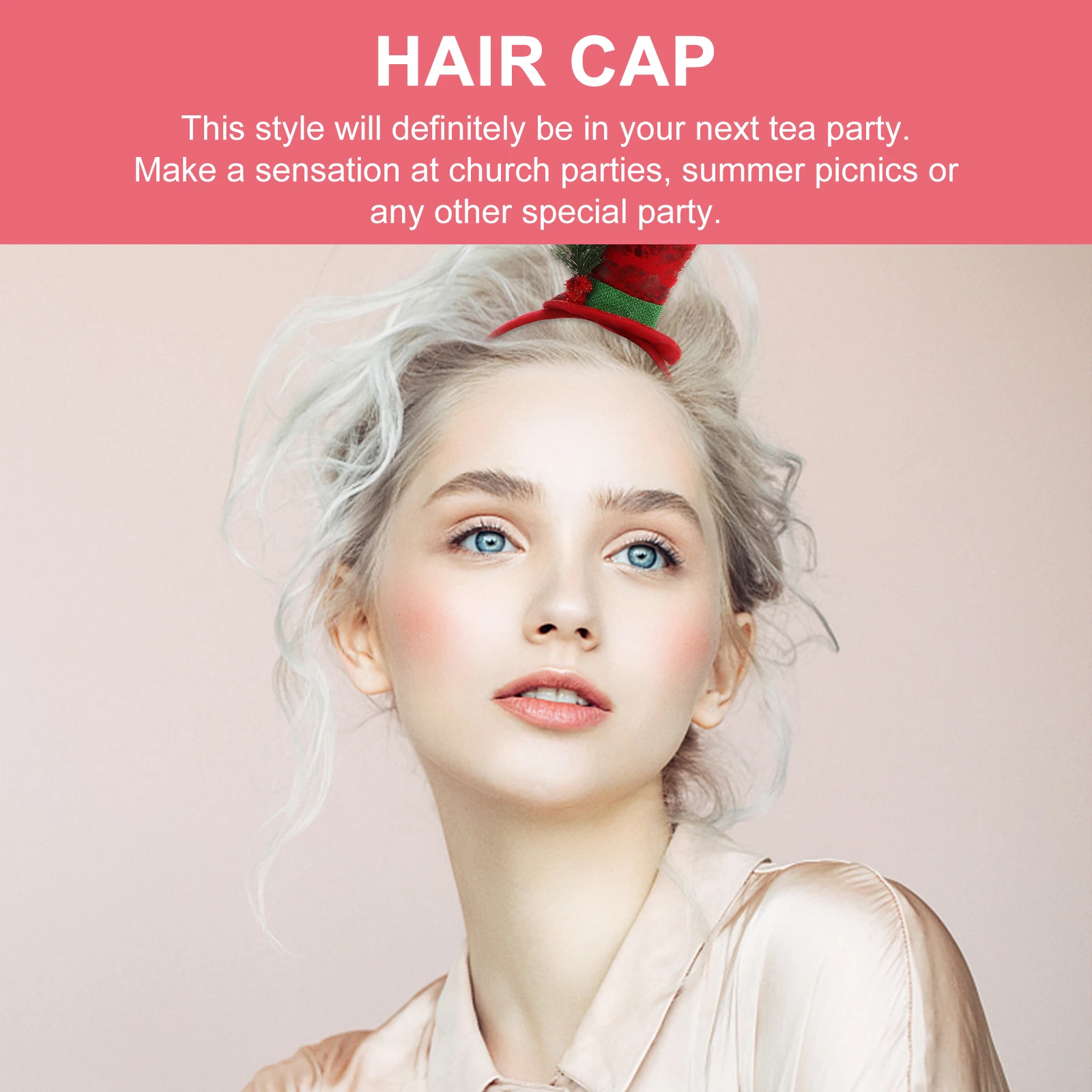 

Christmas Red Hat Headband Red Berries Green Leaves Comfortable Hair Accessories Holiday Party Decoration Photo Prop