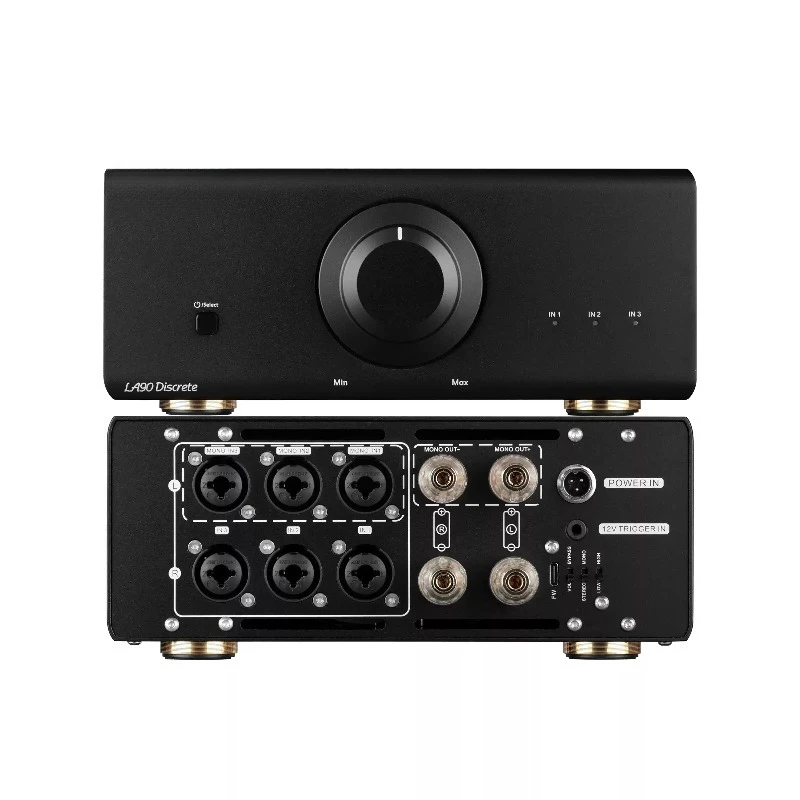 

LA90 Дискретный усилитель мощности Hi-Res Audio NFCA 120Вт*2, стереоусилитель, моно 220Вт, 3x XLR TRS сбалансированные входы, Hi-Fi усилитель