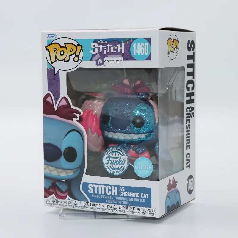 

Original Funko Pop Stitch as Cheshire Cat Glitter Edition Action Figure Lilo Stitch Vinyl Figurine Model Toy Gift for Kids