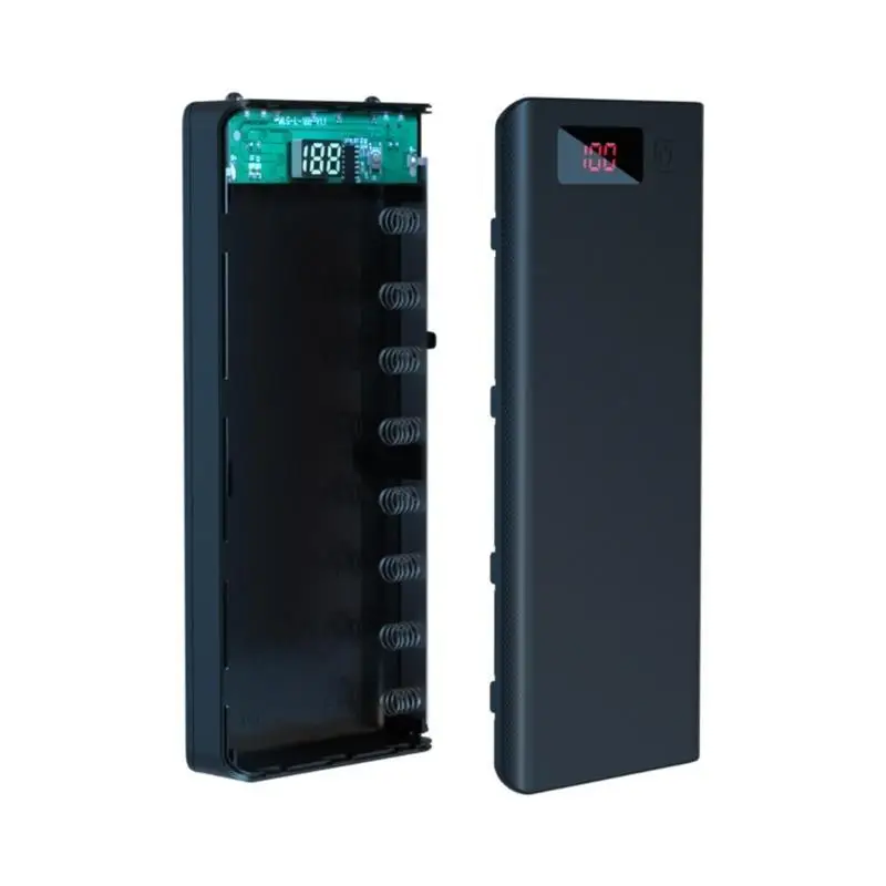 

652F ЖК-дисплей DIY 8x18650 Батарея для корпуса для оболочки Портативная внешняя коробка без батареи Powerbank