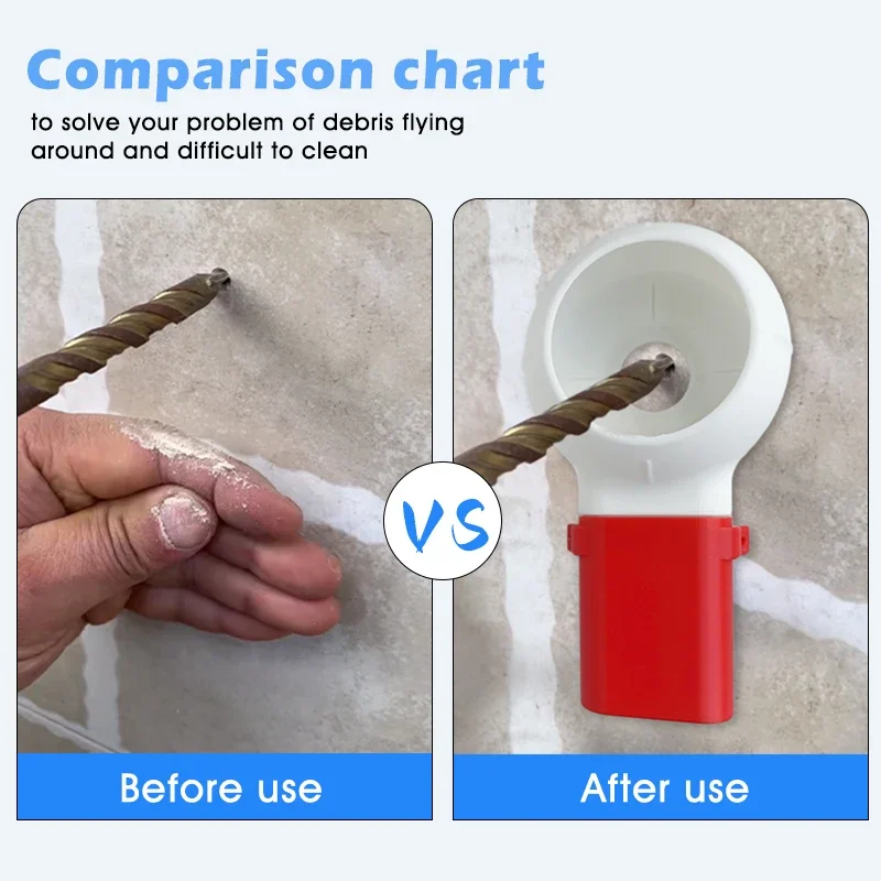 غطاء غبار الحفر الكهربائية المنزلية كفاءة عالية جدار الحفر مجمع الغبار صندوق مجمع الغبار أجهزة الحفر الغبار