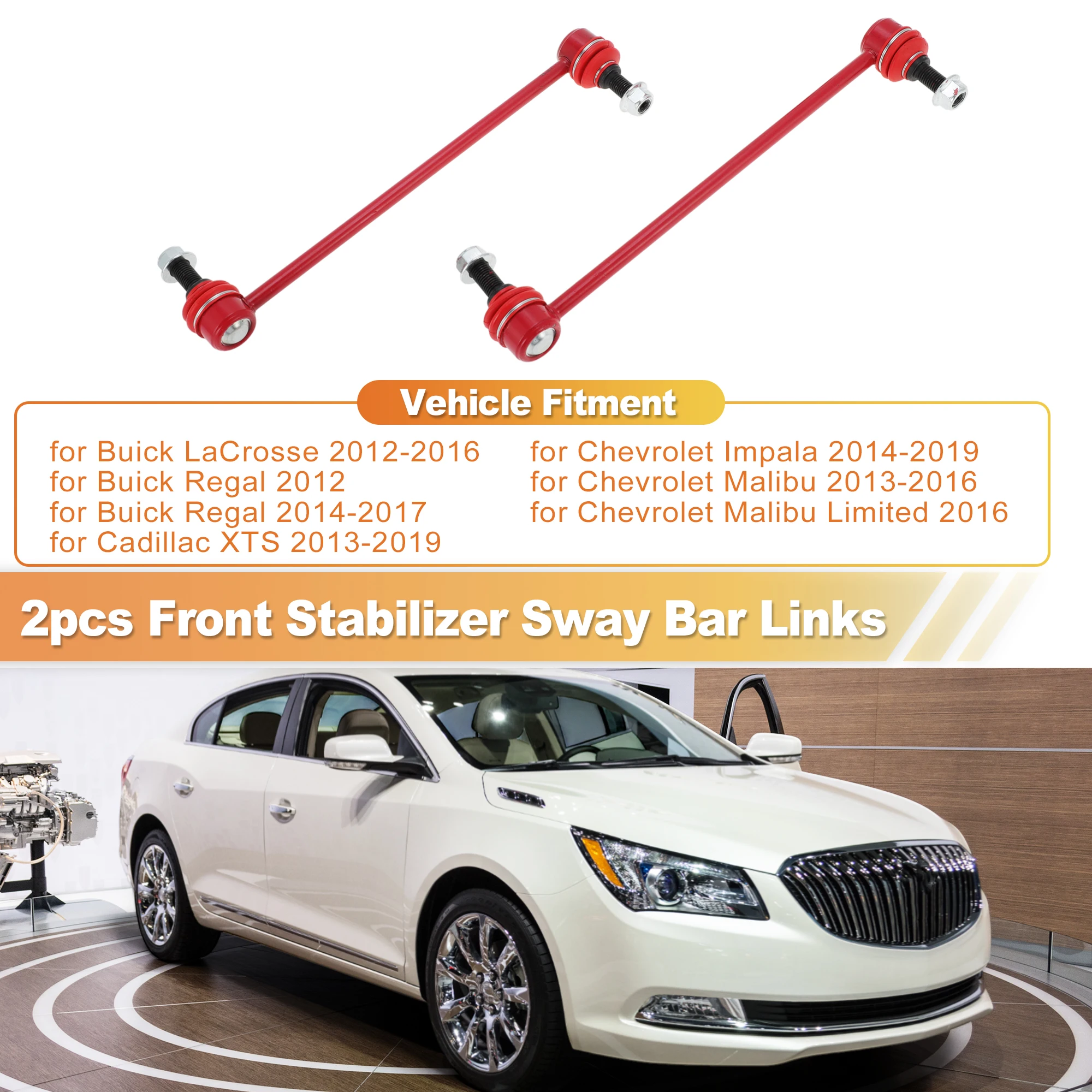 UXCELL No.K750660 2pc Front Sway Bar Links for Chevrolet Impala Malibu for Cadillac XTS