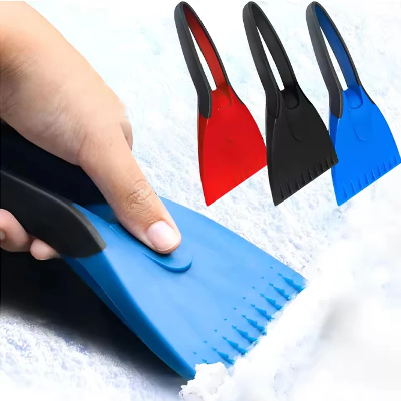 

Car Multifunctional Snow Shovel Mini De-icing & Defrosting Silicone Shovel Anti-skid Handle Three Colors Available Auto Parts