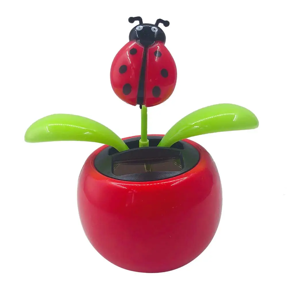 Dancing Flower Solar Powered Toy ABS Material Nodding Figure Table Ornament for Home Office Decoration