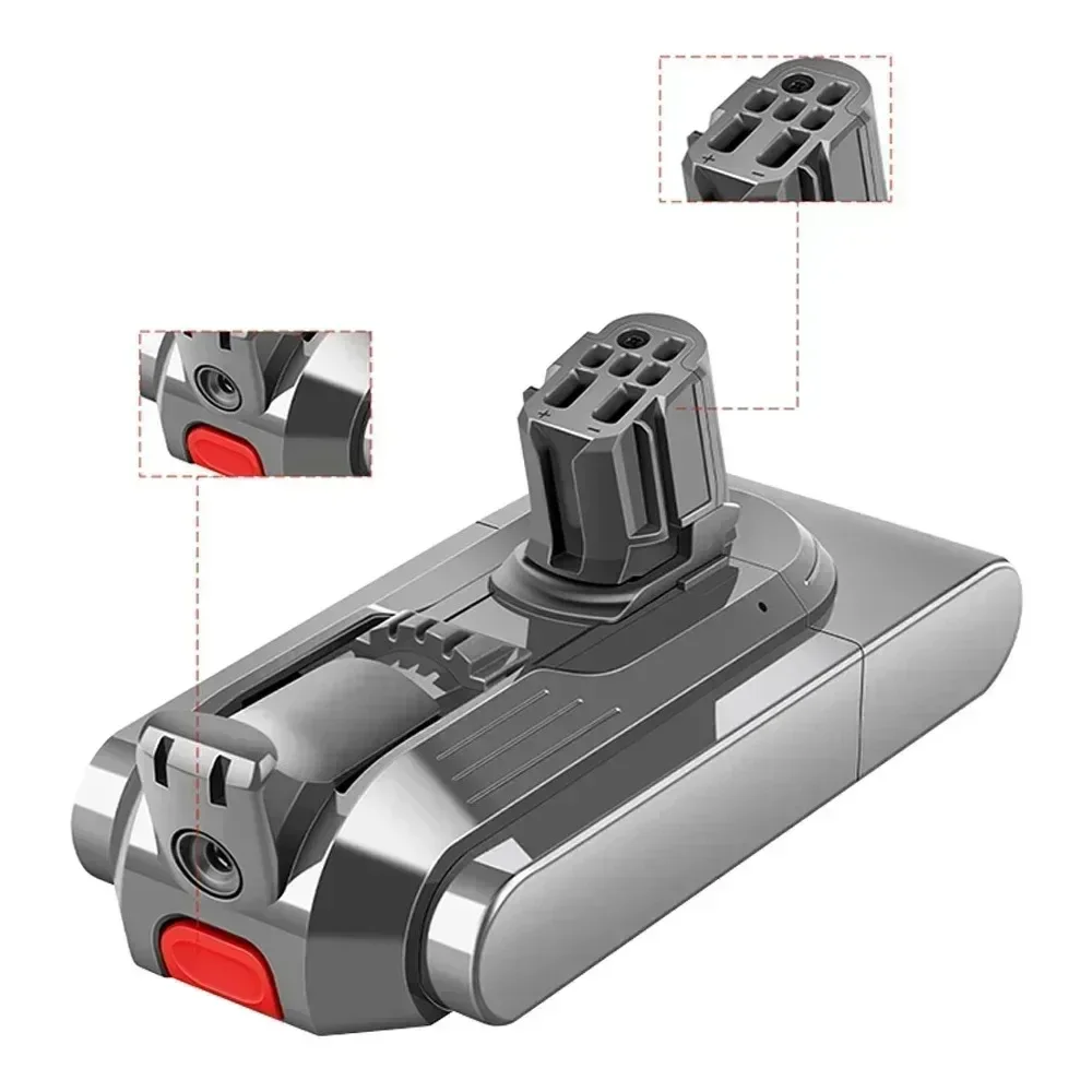 25.2V For Dyson V12 Battery 3000/6000/mAh Compatible With SV20 SV30 SV35 SV46 Battery Vacuum Cleaner Long battery life