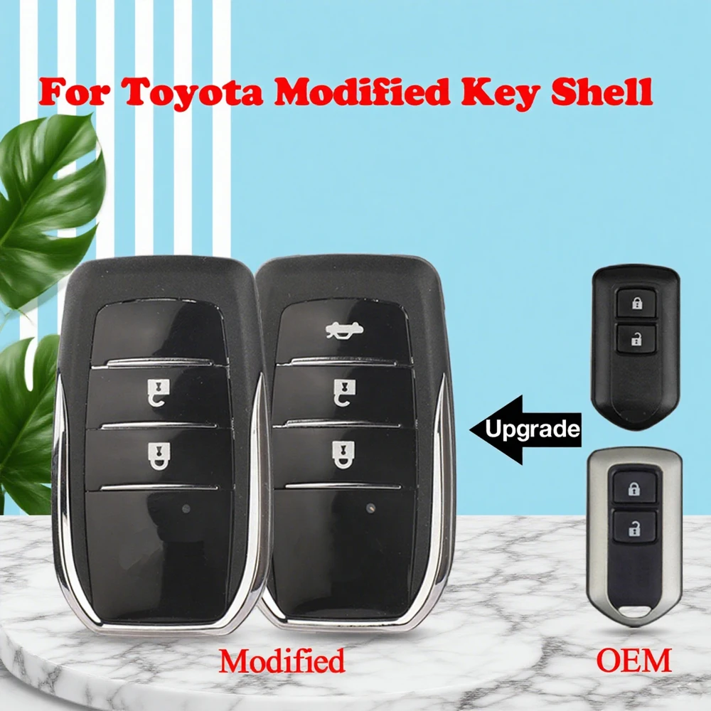 

Сменный модифицированный корпус ключа-брелока jingyuqin для Toyota Corolla Camry RAV4 Highlander Crown Yaris Verso Land Cruiser 2008-2014