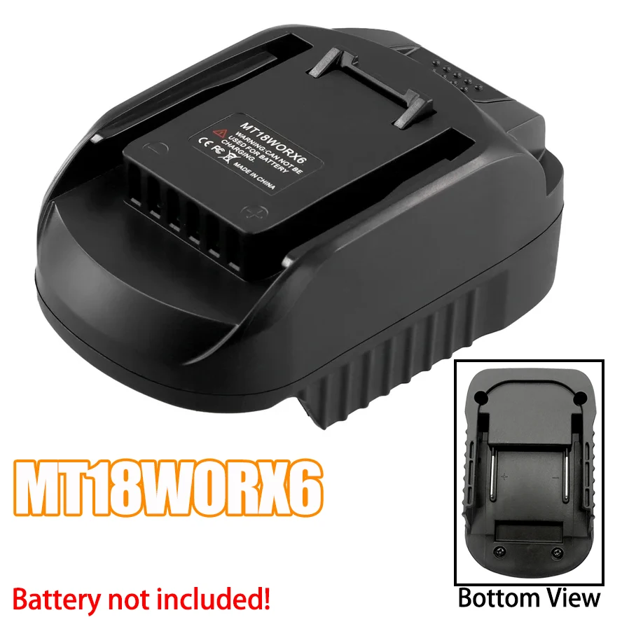 Power Tool Parts Replace WA3520 WA3525 MT18WORX6 Adapter for Worx 20V 6 Pin Power Tools for Makita 18V BL1830 Li-ion Battery