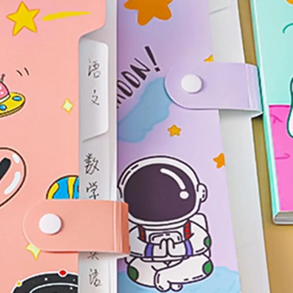 防水漫画宇宙飛行士ファイルフォルダー、ドキュメントオーガナイザー、スナップ6グリッド、学生用ペーパーソートストレージ、学用品、a4