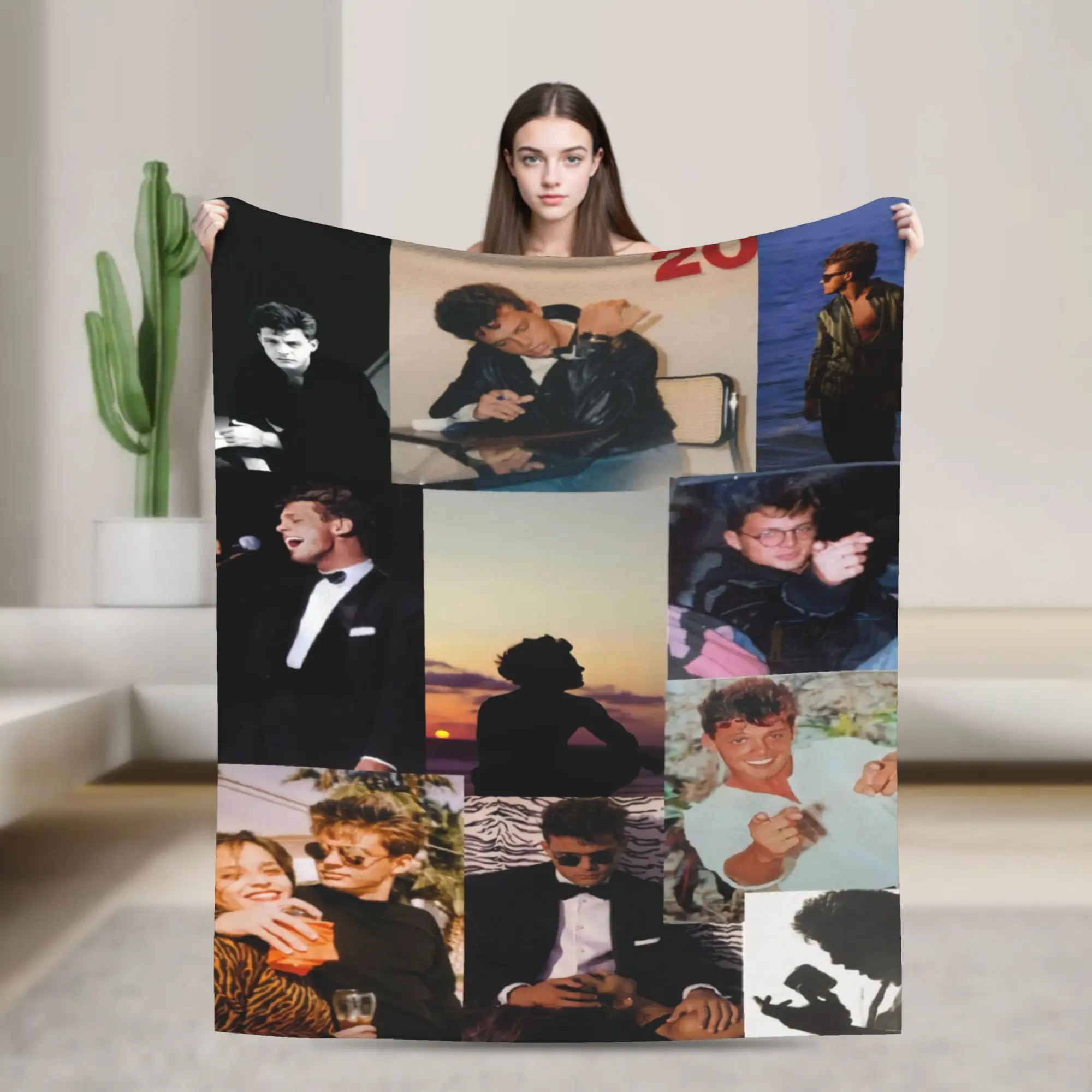 L-Luis Miguel Mexican Singer Print Blanket  Decorative Flannel Bedding Throws For Couch Chair Super Warm Quality Bedspread Gift