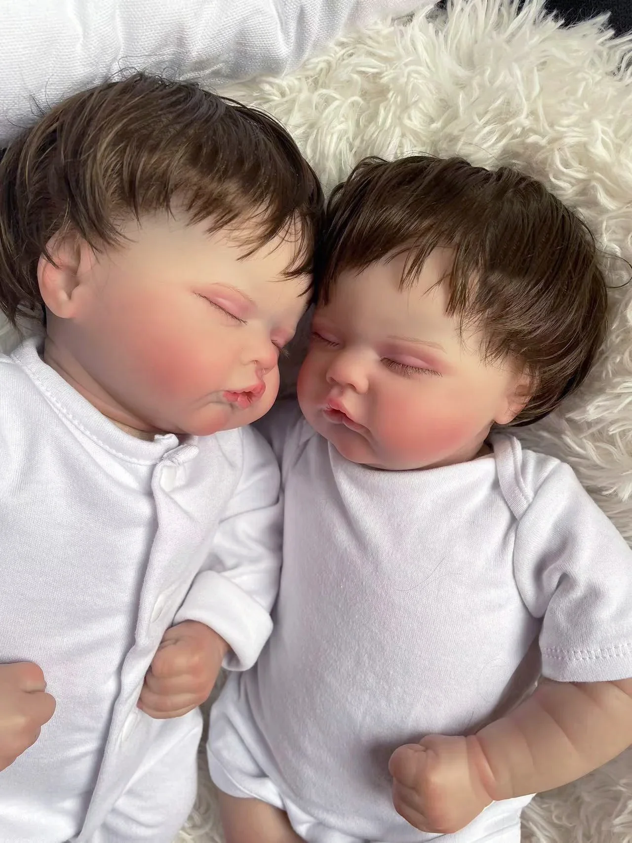 

19inch Quinbee Newborn Reborn Doll Lifelike Soft Touch Cuddly Baby 3D Skin Handmade Rooted-Hair Visible Veins