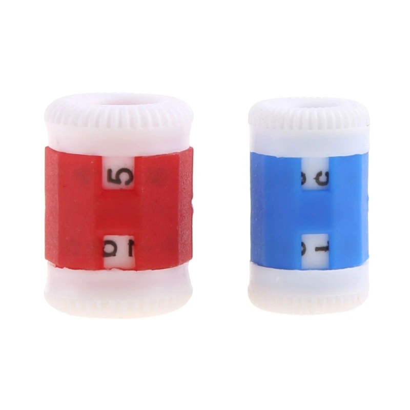 OOTDTY 2Pcs Plastik Kebanggaan Row Counter 2 Ukuran Rajut Jarum Rajut Dorp Pengiriman
