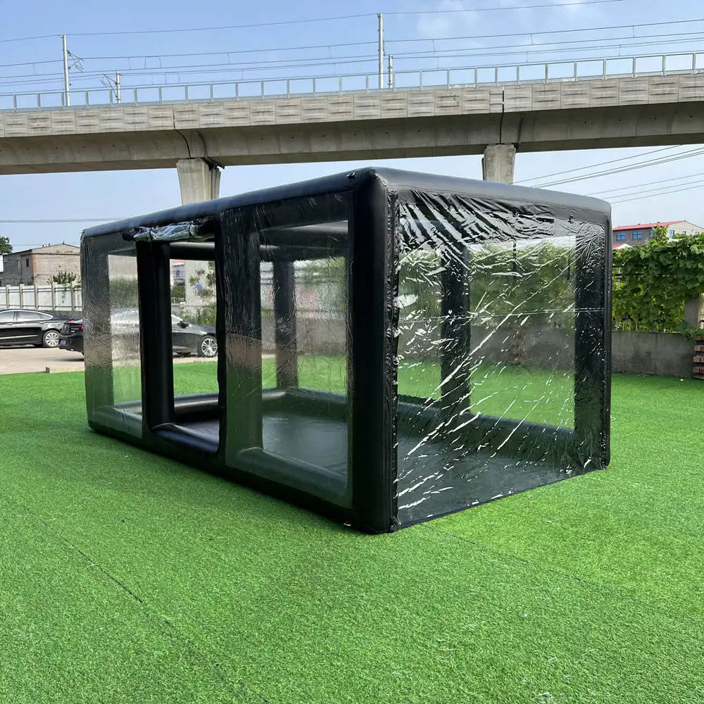 カスタムサイズPVCターポリン製インフレータブルカーガレージテント、インフレータブルカーカバー