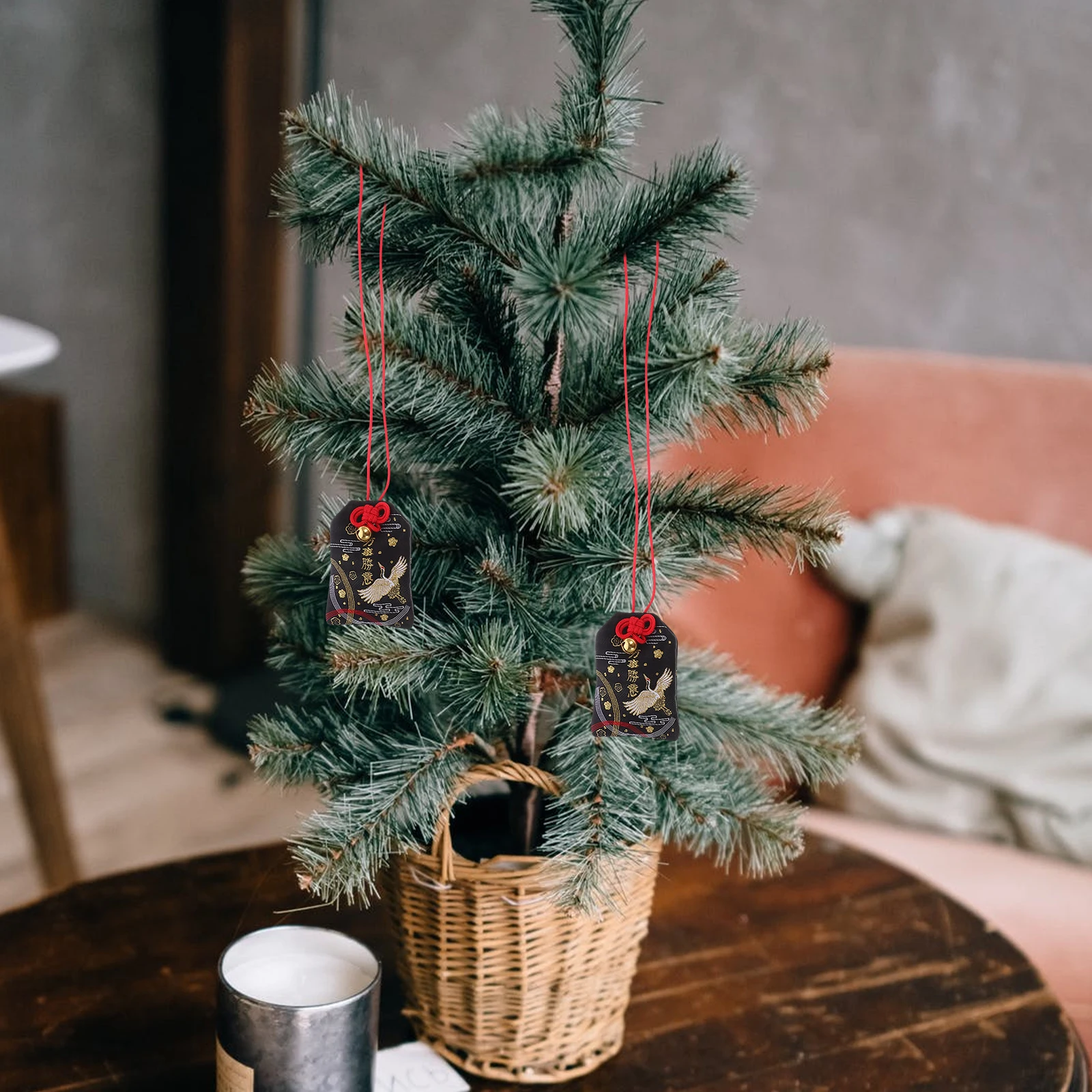 

2pcs Japanese Omamori Amulet Sachets Luck Charms Pouches Hanging Decor For Home Car Window Blessing Bags Japanese Style Fortune