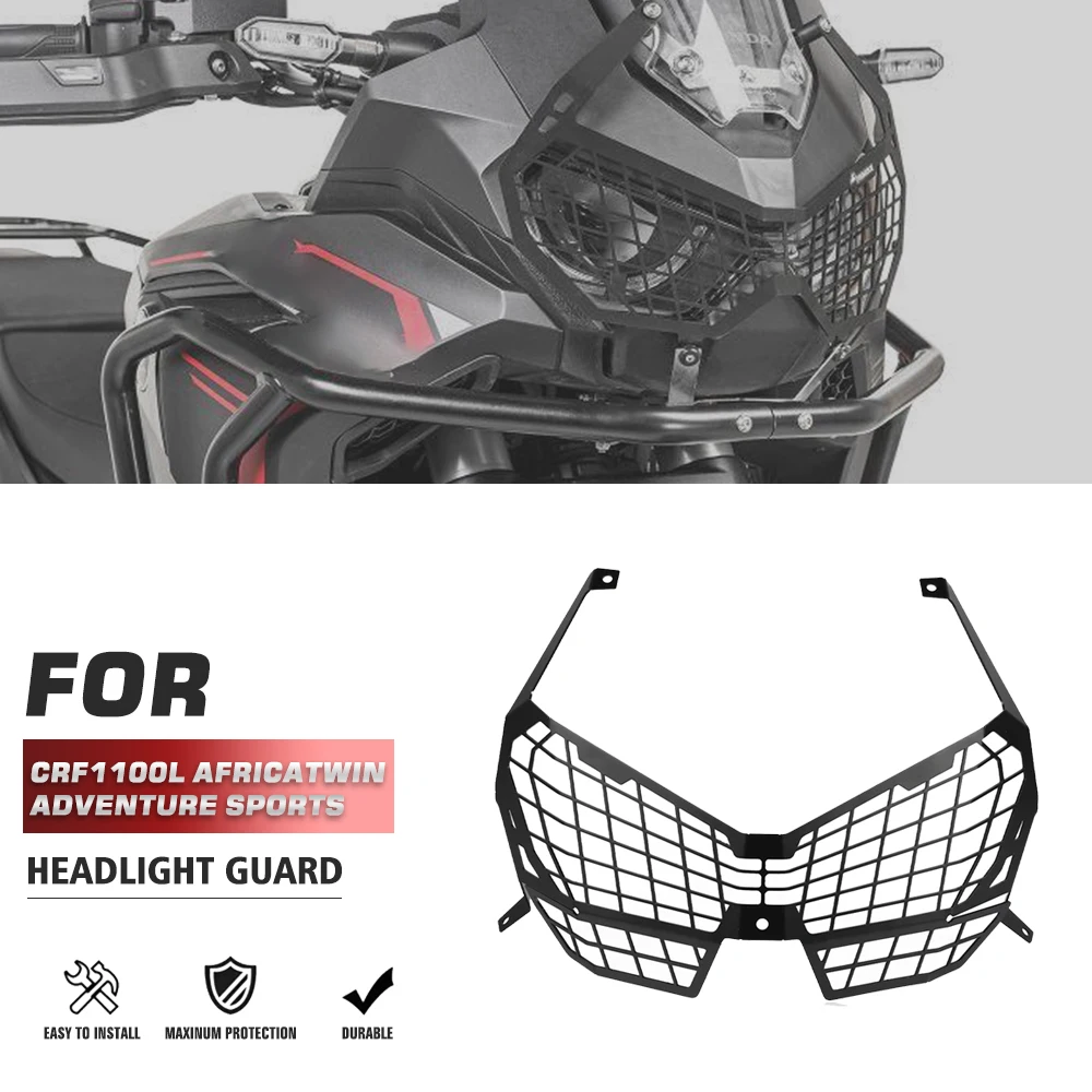 

FOR HONDA CRF1100L AFRICA TWIN ADVENTURE SPORTS 2019 2020 2021 Head light Guard Front Headlight Headlamp Grille Guard Protector