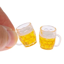 1Pc 1:12 Dollhouse Miniature Beer Cup Model Kitchen Drink Accessories For Doll House Decor Kids Pretend Play Toys Gift