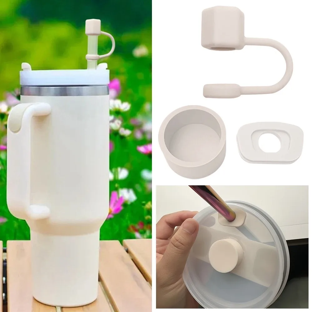 Reusable 3-piece set Hexagonal Nut Straw Cap Proof Splash Drinking Straw Cover Dustproof Reusable Straw Topper